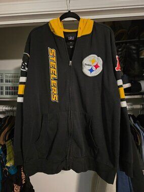 Pittsburgh Steelers Zip Up UNISEX Adult Hoodie